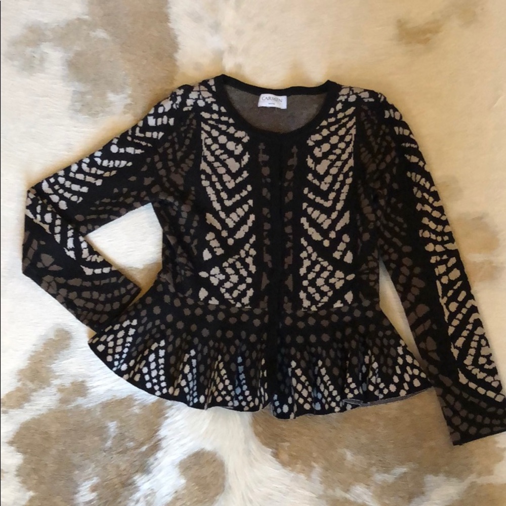 Carmen Marco Valvo Petite Cardigan - size Petite